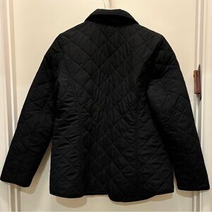 J. Jill Black Quilted Puffer Jacket